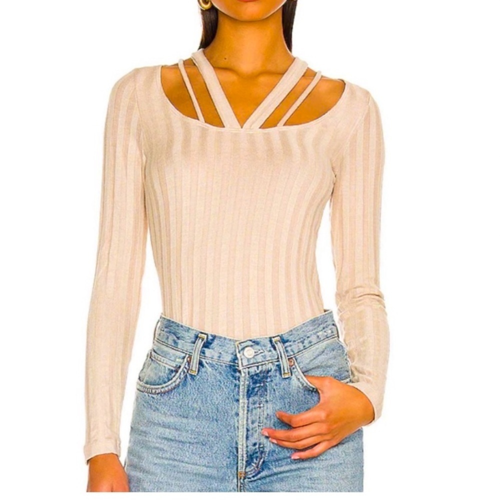 LNA ribbed long sleeve top